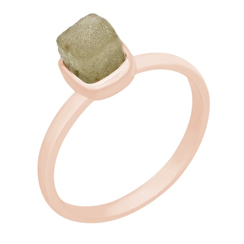 Ring aus Gold mit gelbem Rohdiamanten Gianni
