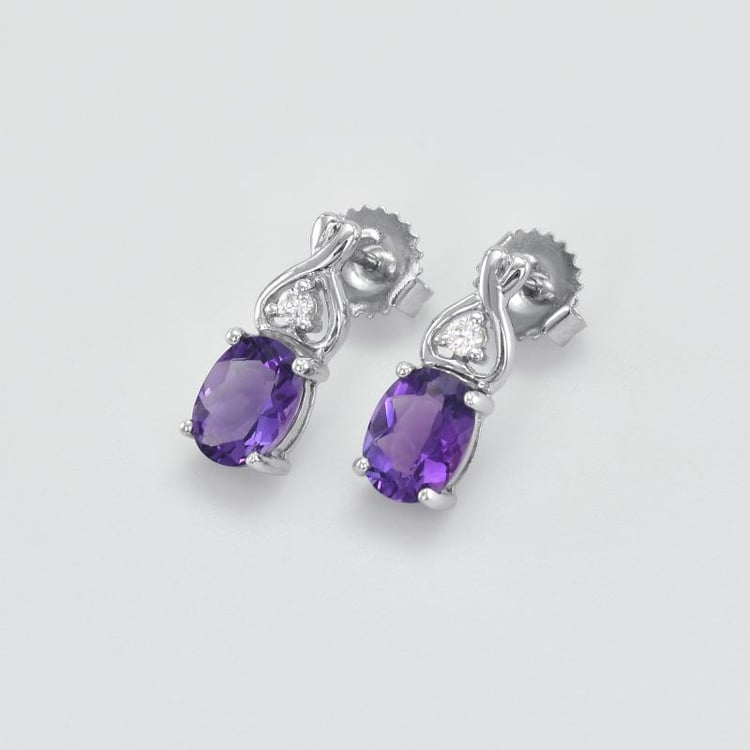 Ohrringe mit Amethysten 43709