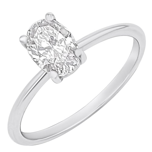 Verlobungsring mit Buchstaben und Diamanten Frost