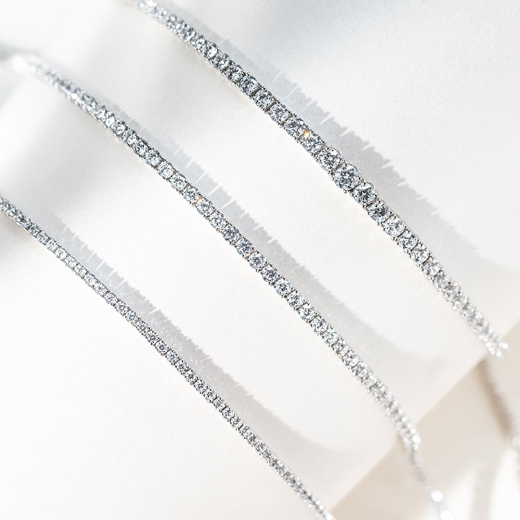 Goldenes Tennis Halskette mit Lab Grown Diamanten Hingis 141101