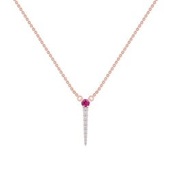 Atypische Kette mit Rubin und Diamanten Zaiden