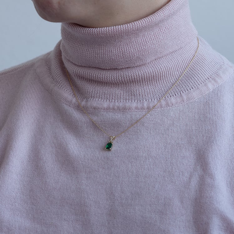 Goldanhänger mit Smaragd und DIamanten Deandra 134140