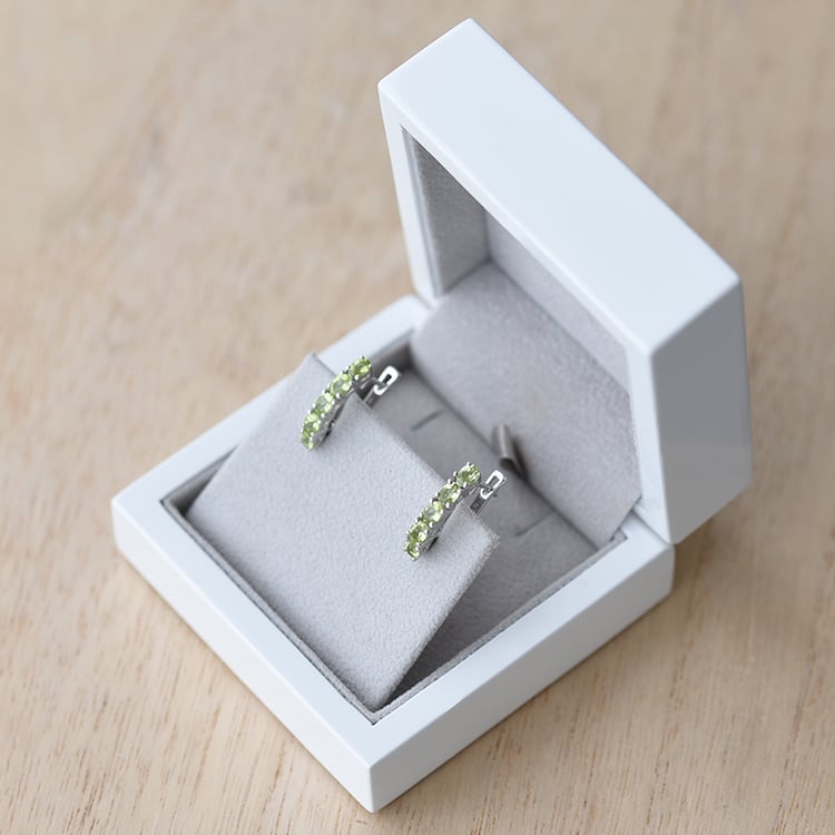 Silberohrringe mit Olivinen Felixa 60163