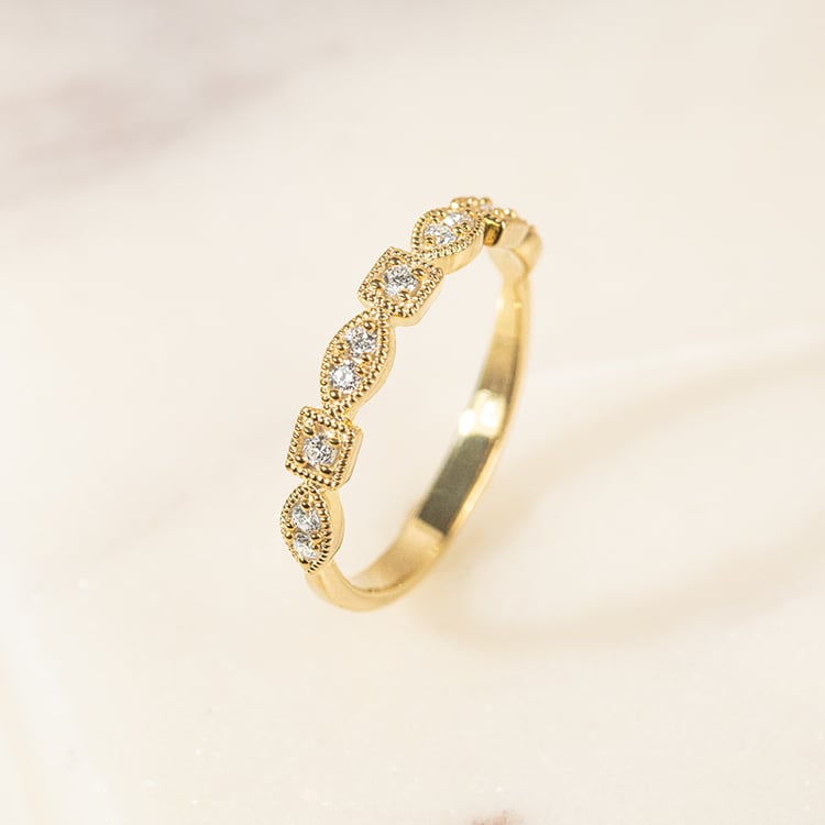 Vintage Ring mit Moissaniten und Komfortring für Herren Hadya 141565