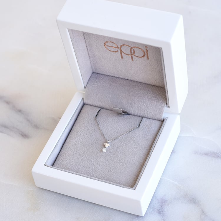 Anhänger mit einem Diamant und einem Herzen Elwira 87392