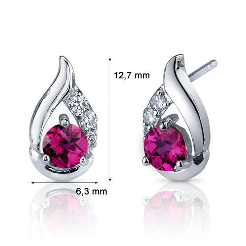 Silbernes Schmuckset mit Rubinen Finees 10782