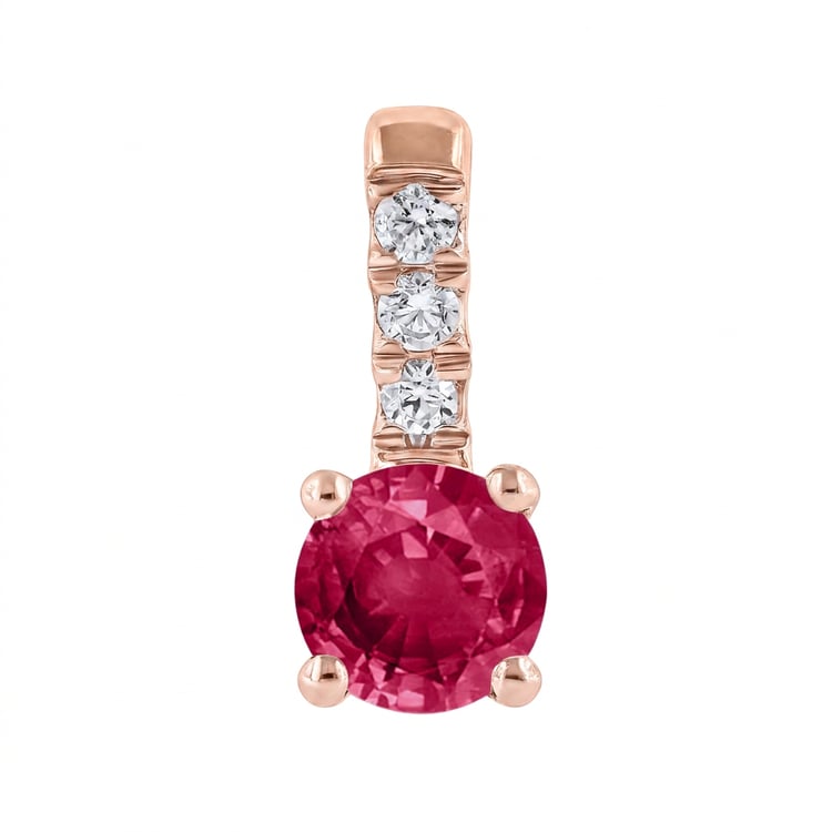 Romantischer silberner Anhänger mit Rubin und Lab Grown Diamanten Wuiprívesok s rubínom a lab-grown diamantmi Dai 169418