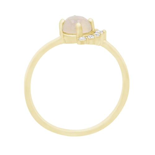 Goldener Ring mit Opal und Diamanten Ammiel