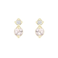 Minimalistische Ohrringe mit Morganiten und Diamanten Durante
