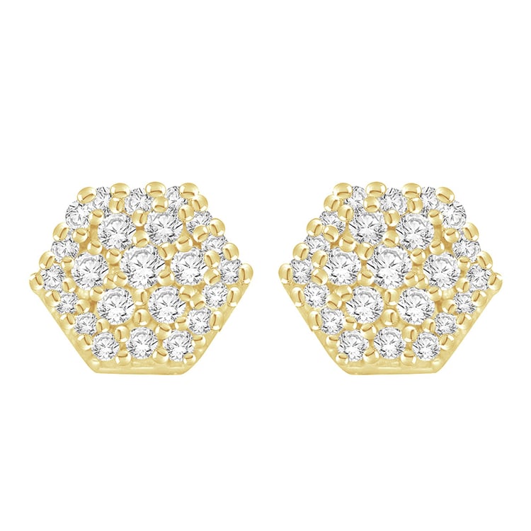 Elegantes goldenes Schmuckset mit Diamanten Roxy 95017