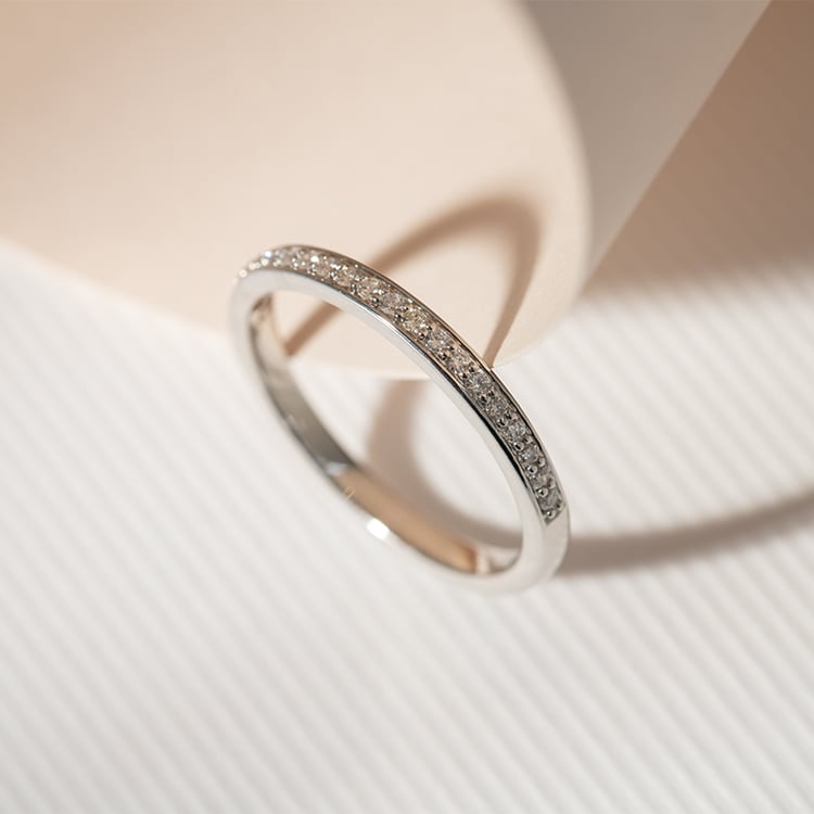 Eternity-ring mit 1.25 mm großen Moissaniten Mewya 120533