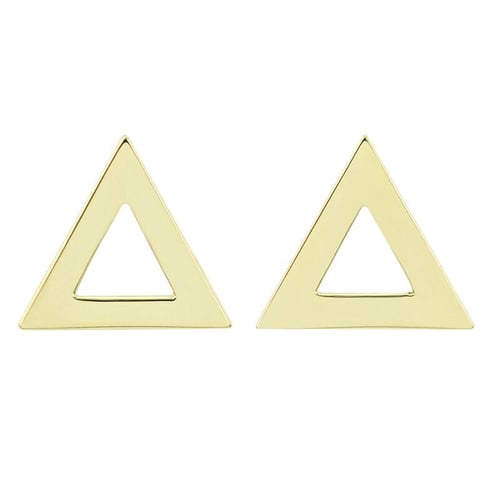 Goldene maxi Dreieck-Ohrringe Beli