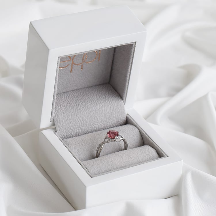 Weißgold Ring mit Turmalin und Diamanten Kaelin 92382