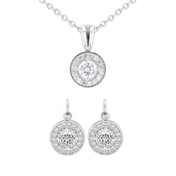 Schmuckset mit Moissaniten und Diamanten Camille