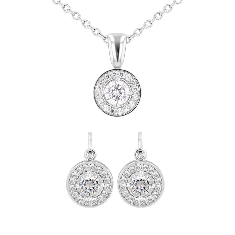 Schmuckset mit Moissaniten und Diamanten Camille