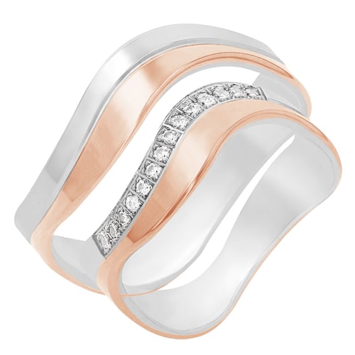 Goldene Eheringe mit Diamanten Charla