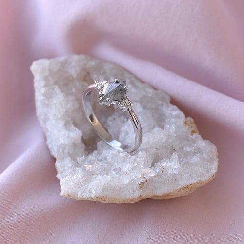 Unikater Ring mit Salt and Pepper Diamant Rogue