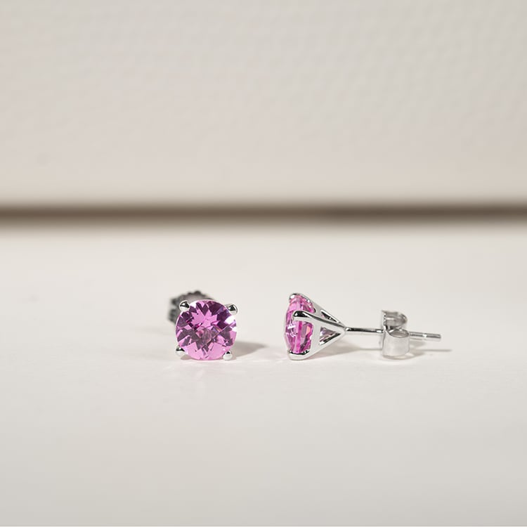 Ohrstecker aus 585 Gold mit rosa Saphiren Hulda 134896