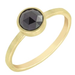 Goldring mit schwarzem Rosenschliff-Diamant Cleve