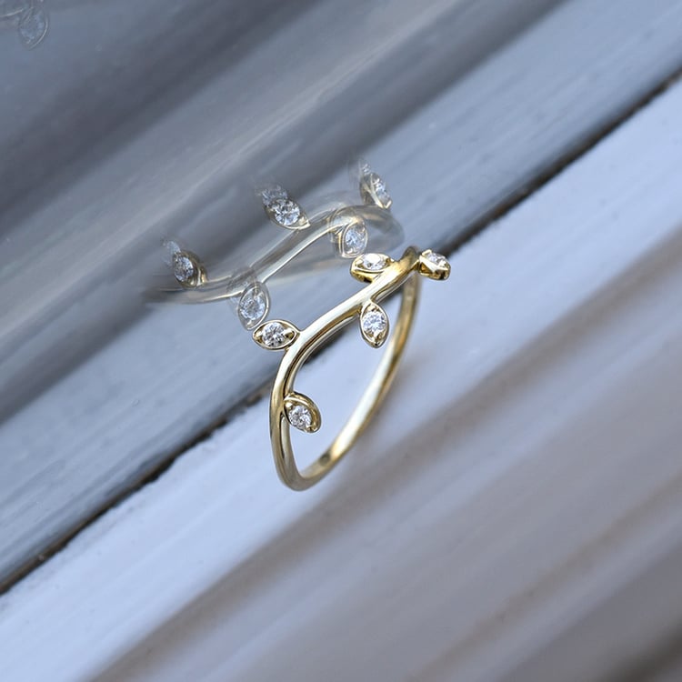 Diamantring in Form eines Ästchens Nereus 84817