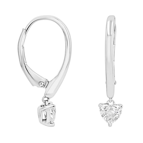 Silberne Herz-Ohrringe mit 0.25ct Lab Grown Diamanten Lola