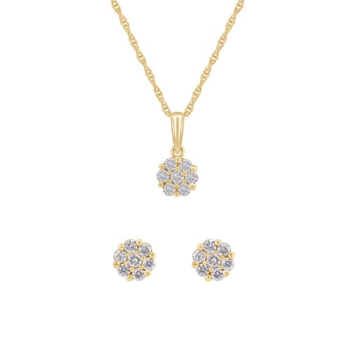 Schmuckset mit Diamanten aus Gold Alister