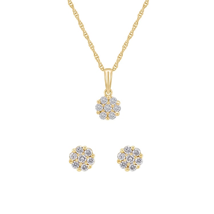 Schmuckset mit Diamanten aus Gold Alister 86950