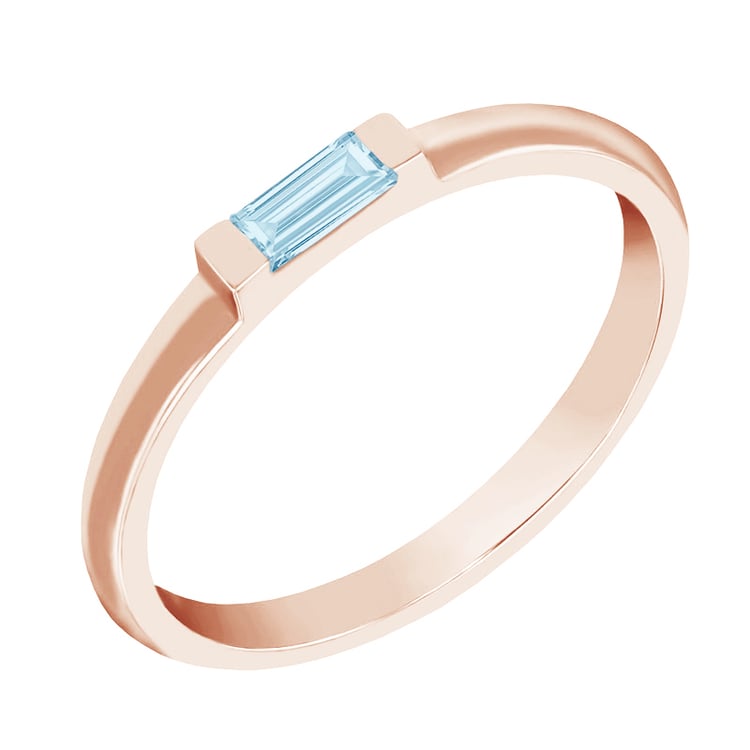 Zarter goldener Ring mit Blautopas Xenia 82413