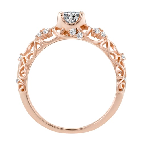 Vintage Verlobungsring in Gold mit Lab Grown Diamanten und Moissanit Chantal