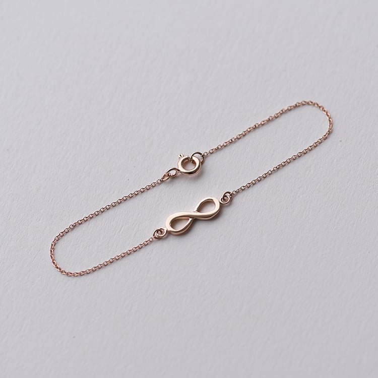 Goldenes Modearmband mit Unendlichkeitszeichen Infinity 62343