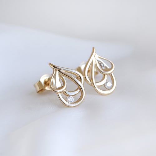 Goldenes Schmuckset mit Diamanten Aspasia