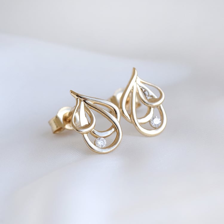 Goldenes Schmuckset mit Diamanten Aspasia 81612