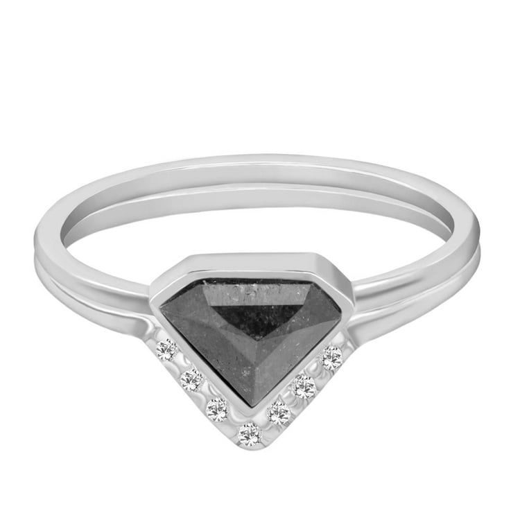 Goldenes Set mit braunem Diamant Ofi