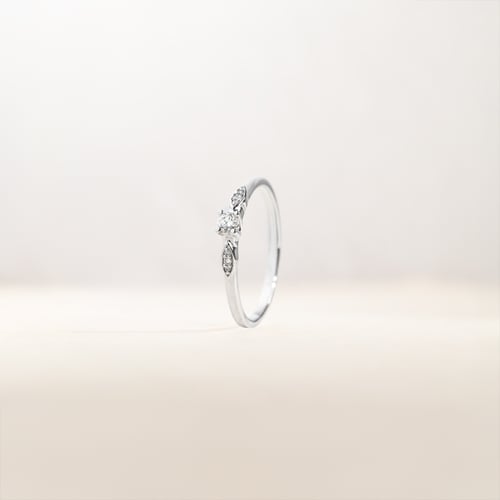 Ring mit seitlichen Diamanten Klemen
