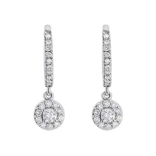 Goldene runde Ohrringe mit 0.09ct natürlichen Diamanten Namita