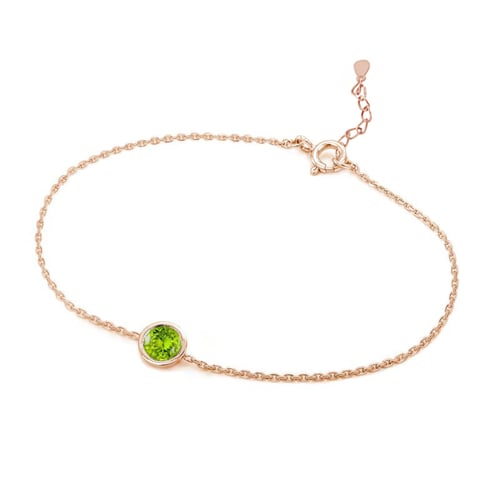 Silbernes Armband mit Olivin Arleth