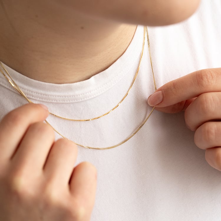 Panzerkette aus 585er Gold 45 cm 135357