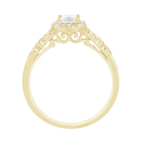 Vintage-Ring mit glänzenden Diamanten Venera