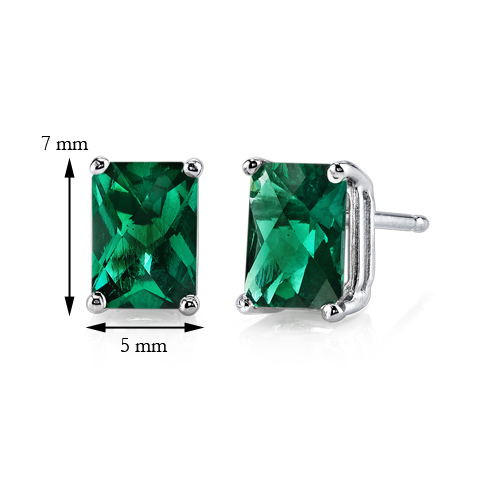 Goldene Ohrringe mit Emerald Smaragden Handan