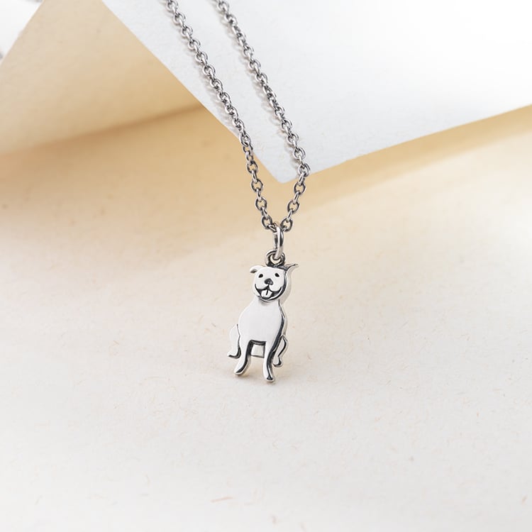 Silberkette in Form eines Pitbulls 146333