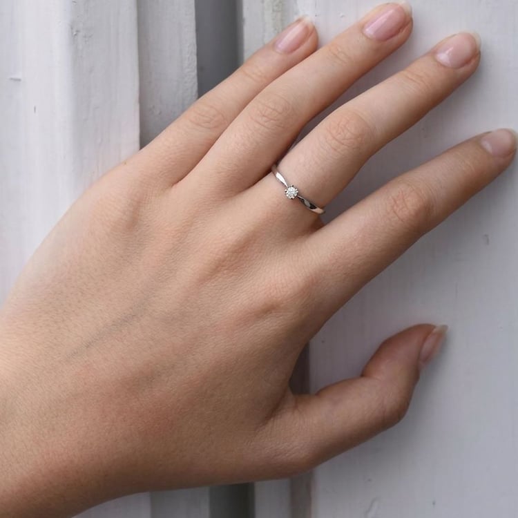 Eleganter Silberring mit Lab Grown Diamanten Ximena 166367