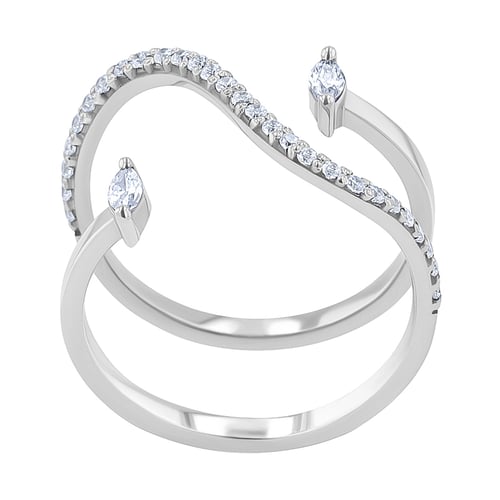 Atypischer Ring mit Moissaniten Lina