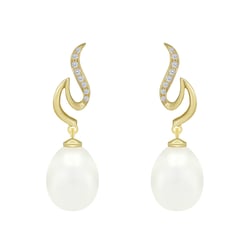 Ohrringe mit Perlen und Diamanten Gadin