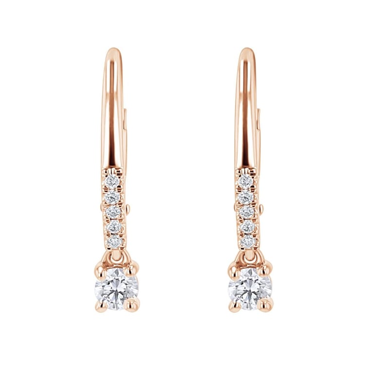 Goldene Hängeohrringe mit Lab Grown Diamanten 161731