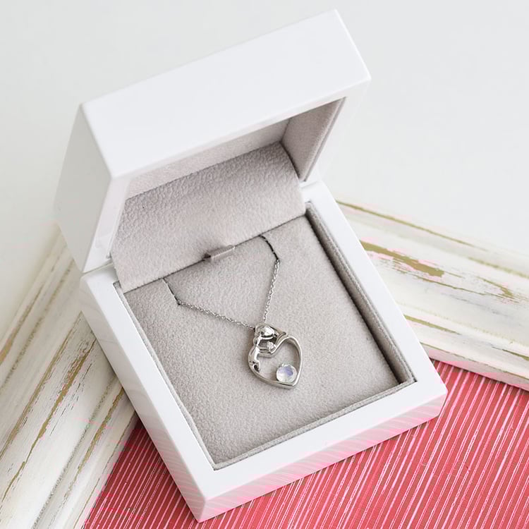 Anhänger Mutter und Kind mit Mondstein und Diamant Ella 84448