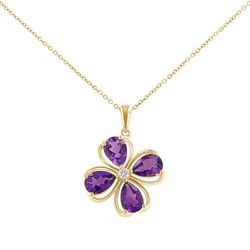 Anhänger mit Vierblatt aus Amethysten Celerity