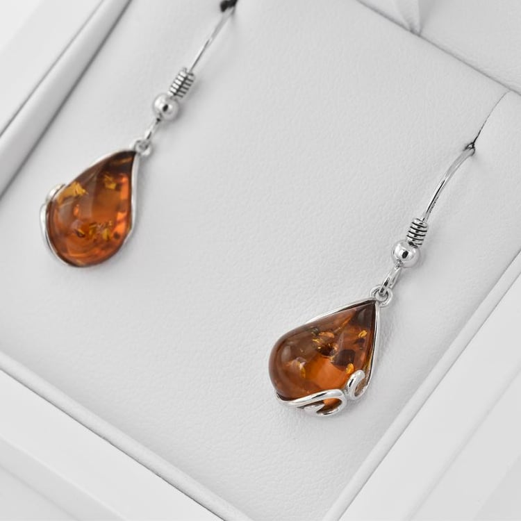 Ohrringe mit Bernsteinen 31043