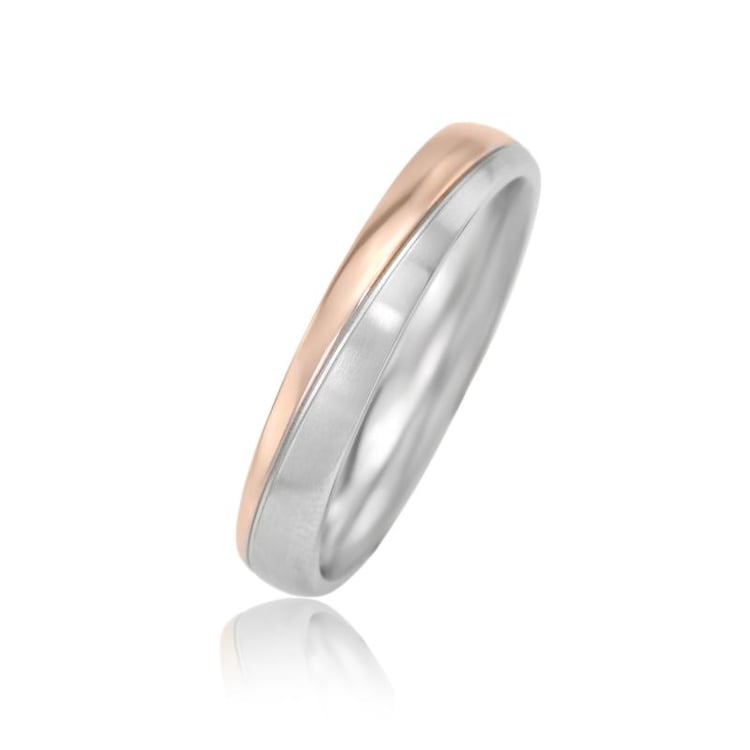 Eheringe aus mehrfarbigem Gold und mit Diamanten Abner 21487