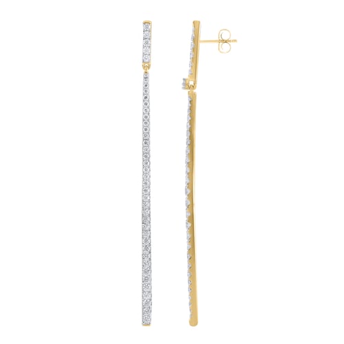 Luxuriöse Ohrringe aus Gold mit Lab Grown Diamanten Dilshad
