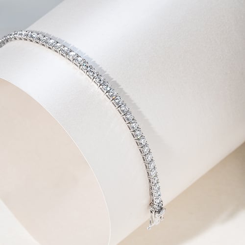 Goldenes Tennisarmband mit Diamanten Court